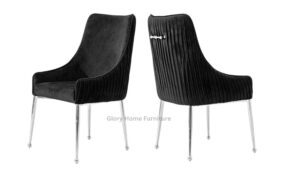 Glory - Navy Black Silver Chair