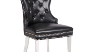 Glory - Tokyo Black & Silver PU Chair