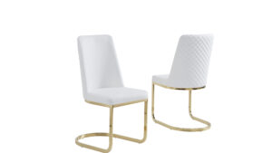 Glory - CH333 White & Gold Chair