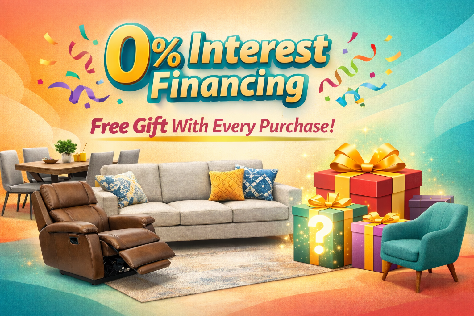 Furniture deals and free gifts!